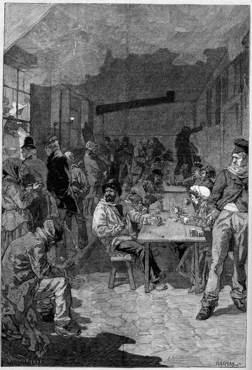 Ansicht des Ofens der Société philanthropique de la rue de Sèvres, wo die Armen von Paris eine Mahlzeit erhalten von Samuel Urrabieta