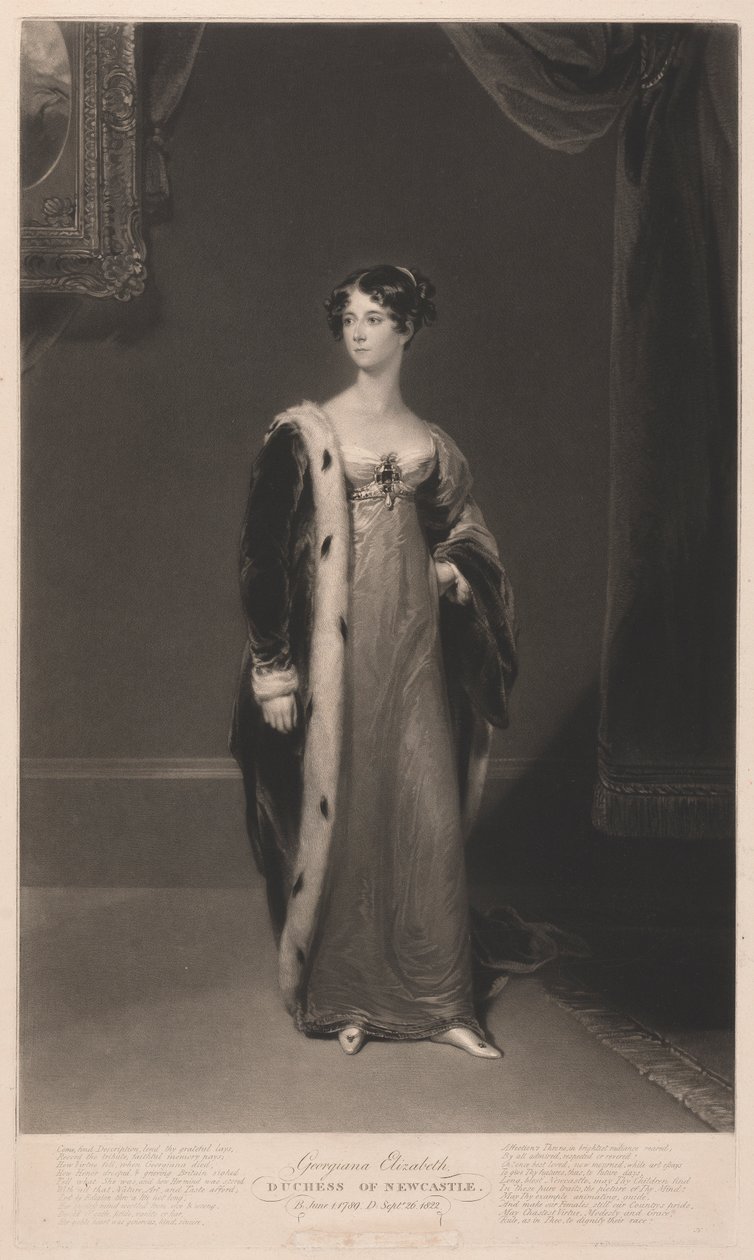 Georgiana Elizabeth Herzogin von Newcastle von Samuel William Reynolds