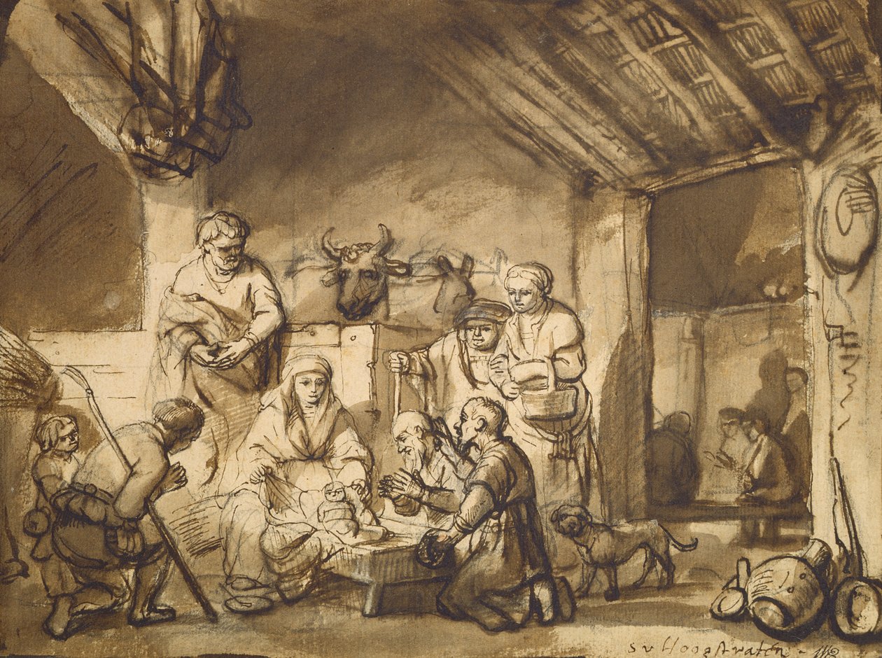 Anbetung der Hirten von Samuel van Hoogstraten