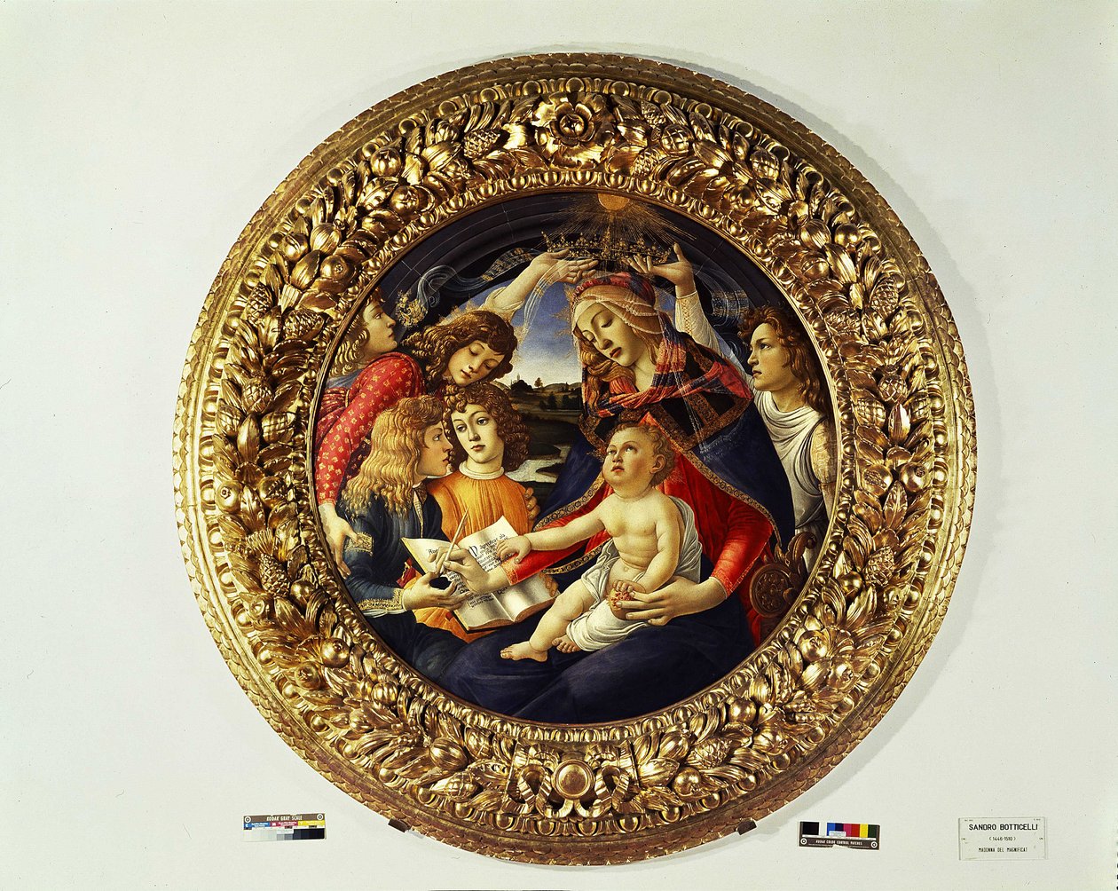 Madonna del Magnificat und fünf Engel (Tondo) - 1481-1483 von Sandro Botticelli