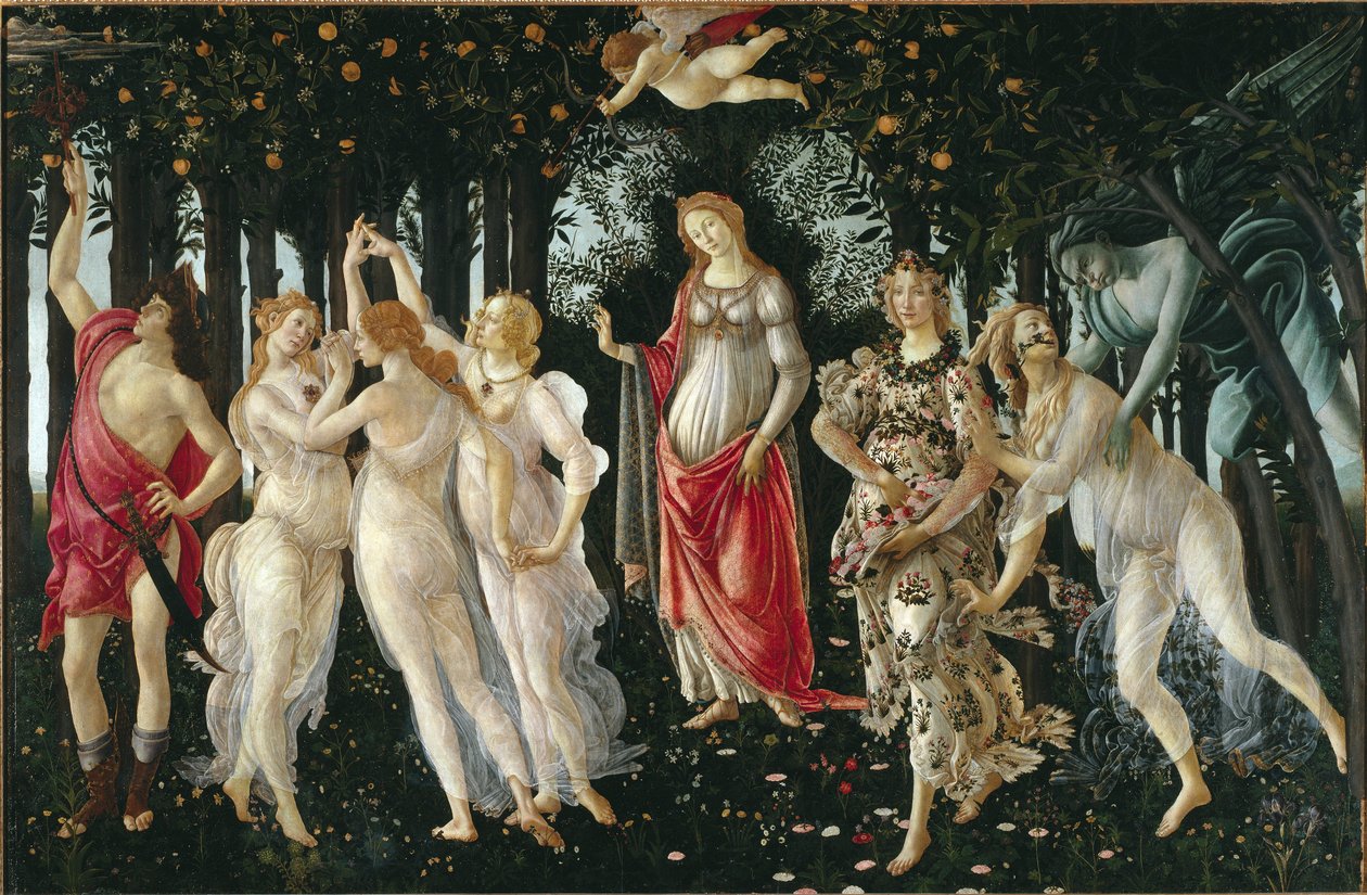 Der Frühling (Detail) von Sandro Botticelli
