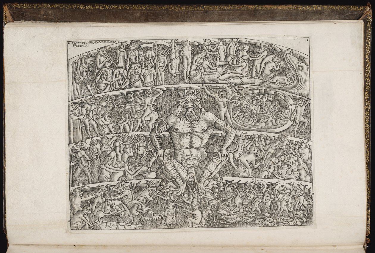 Illustration zu Dantes Inferno von Sandro Botticelli