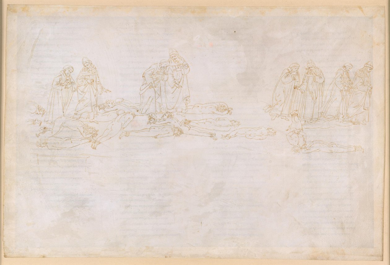 La Divina Commedia, Purgatorio XX. Fünfter Ring des Purgatoriums: Buße der Habgierigen und Verschwender; Gespräch mit Hugo Capet von Sandro Botticelli