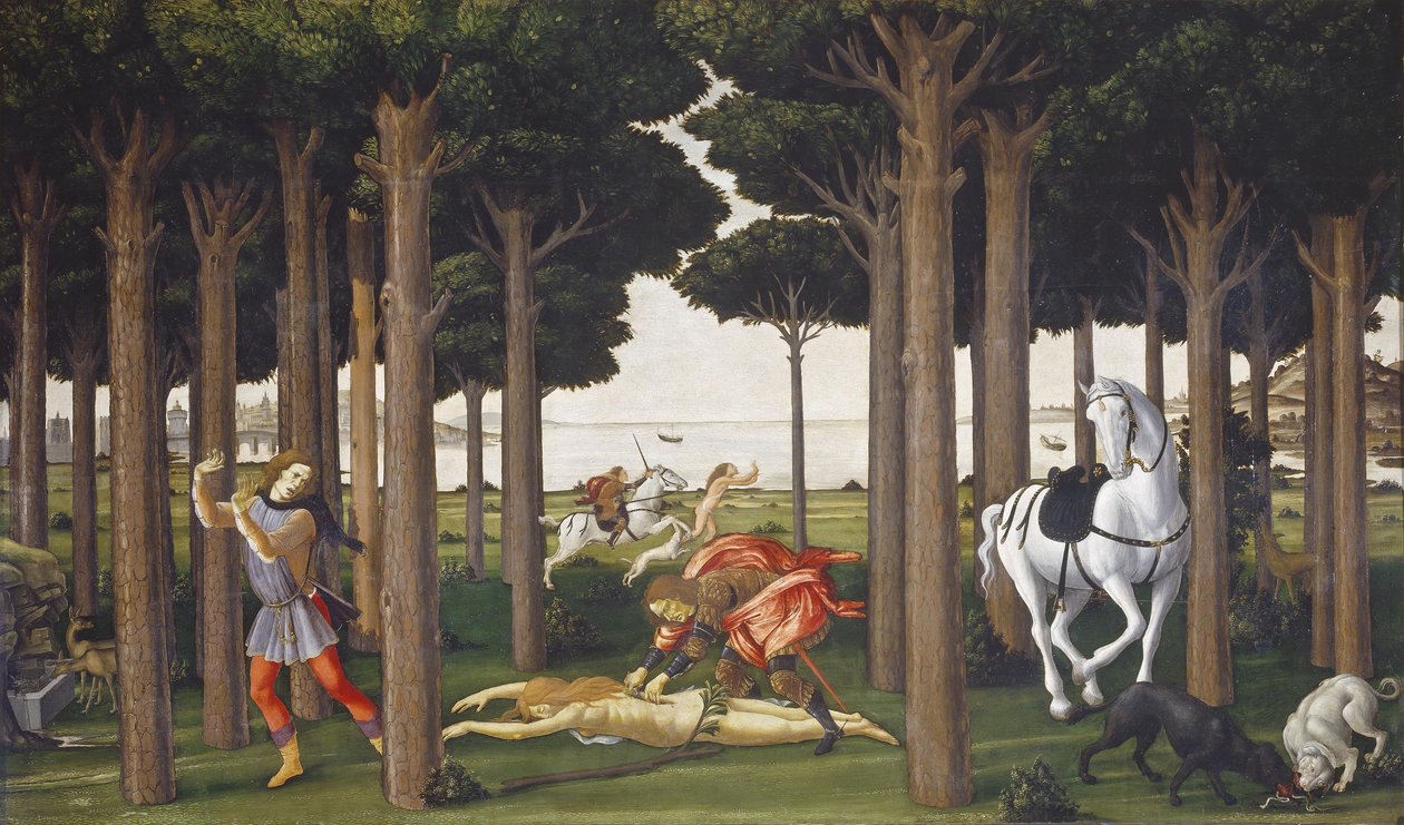 Die Geschichte von Nastagio degli Honesti, Tafel II von Sandro Botticelli