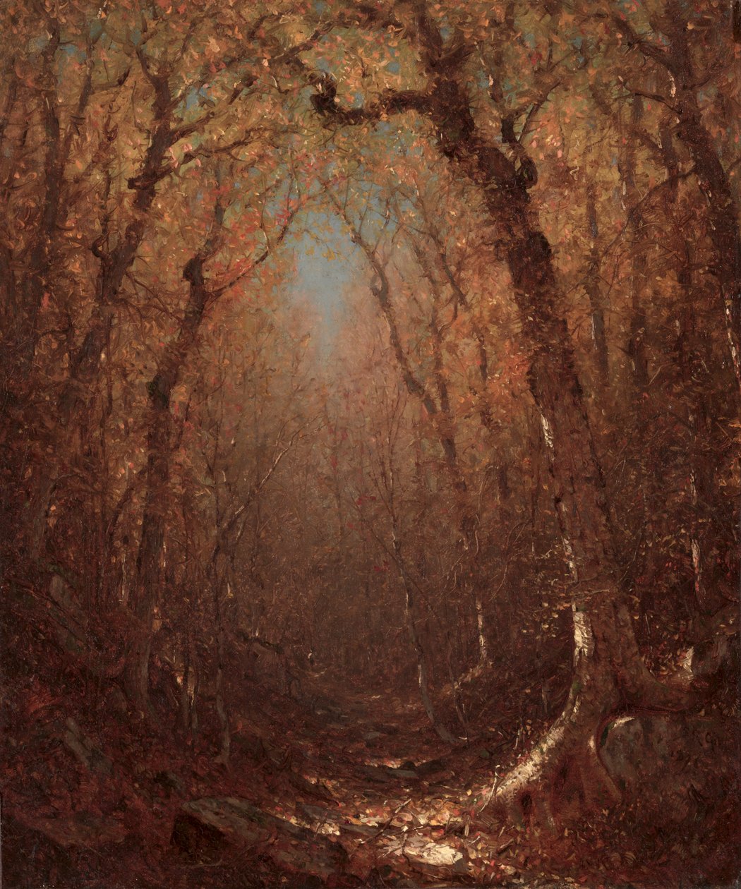 Herbst, ein Waldweg, 1876 von Sanford Robinson Gifford