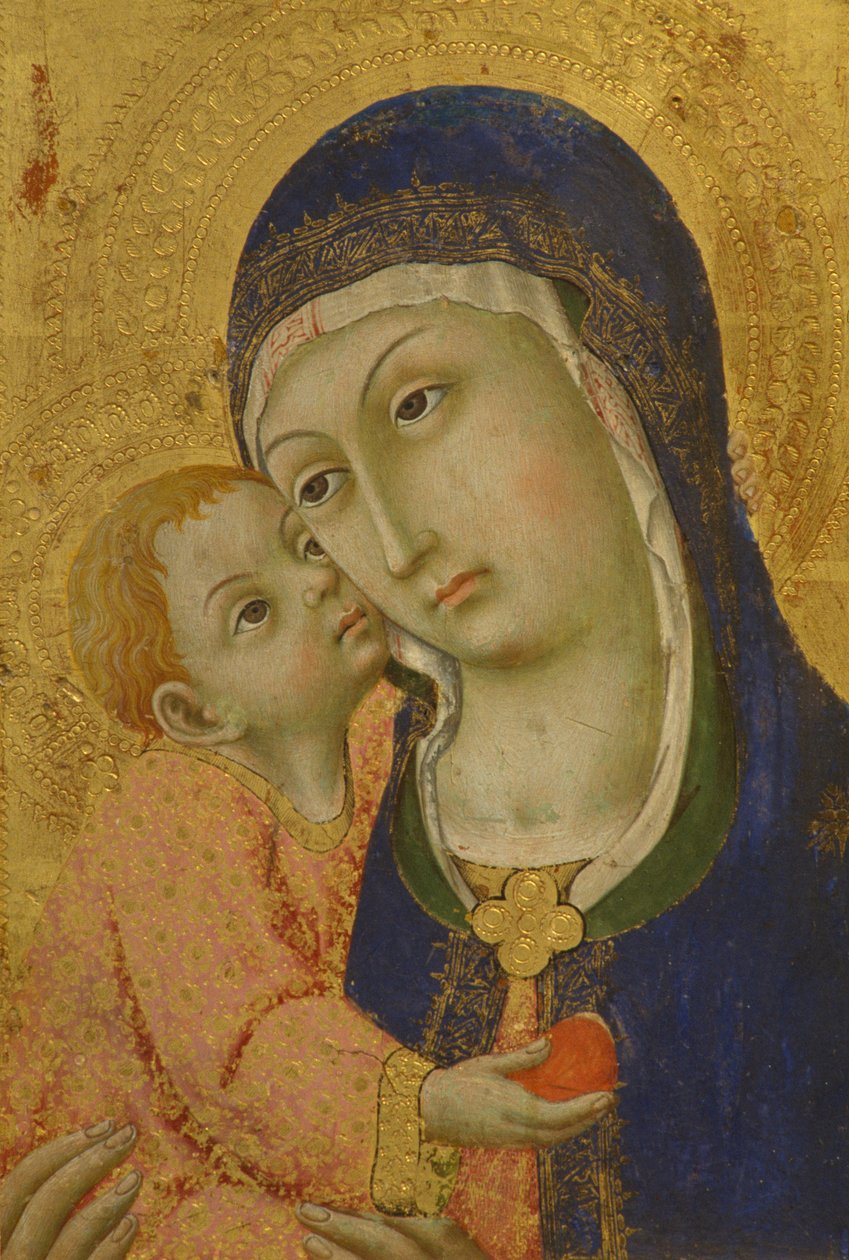 Madonna mit Kind, von Sano Di Pietro (1406-1481) von Sano di also Ansano di Pietro di Mencio Pietro