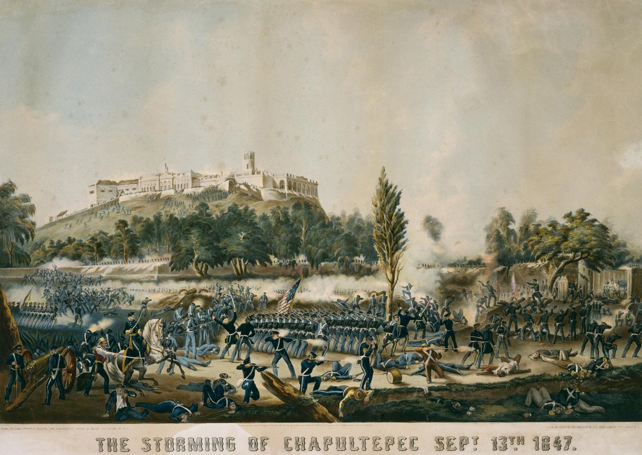 Der Sturm auf Chapultepec am 13. September 1847 von Sarony and Major