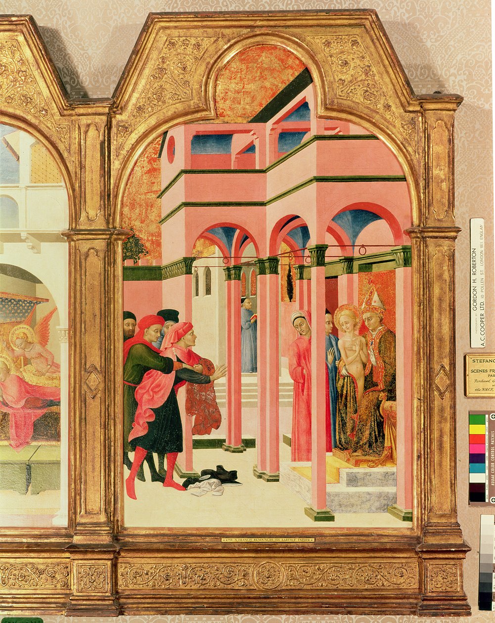 St. Franziskus entsagt seinem irdischen Vater, 1437-44 von Stefano Sassetta