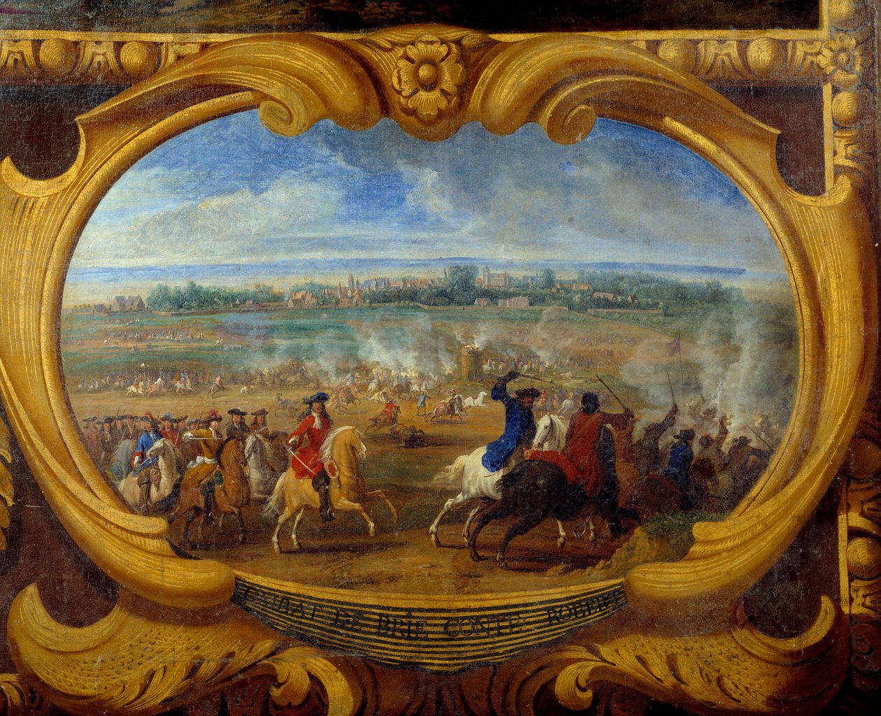 Die Taten von Louis II. Prinz von Bourbon Condé (Grand Condé) (1621-1686), Schlacht von Brie (Detail) von Sauveur Le Conte