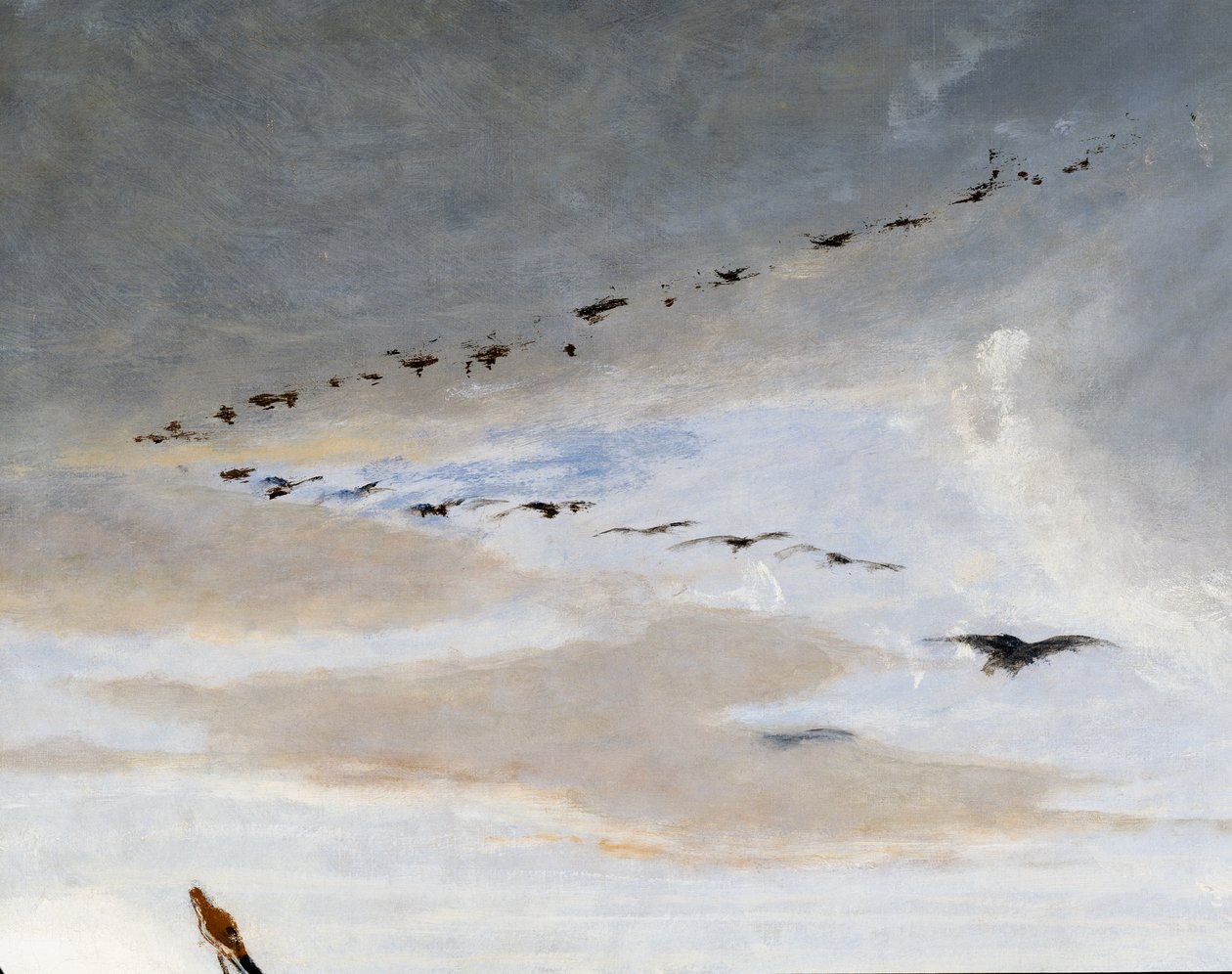Vögel in V-Formation (Detail) von Saverio Altamura