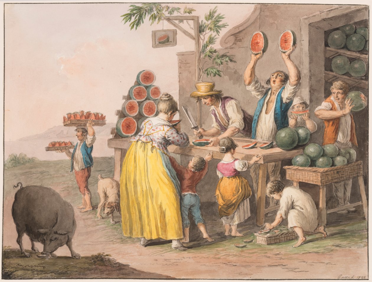 Neapolitanischer Wassermelonenladen von Saverio della Gatta