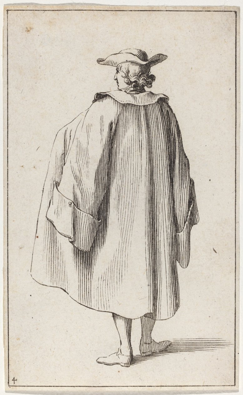 Stehender Mann von hinten gesehen von Sébastien Le Clerc the elder