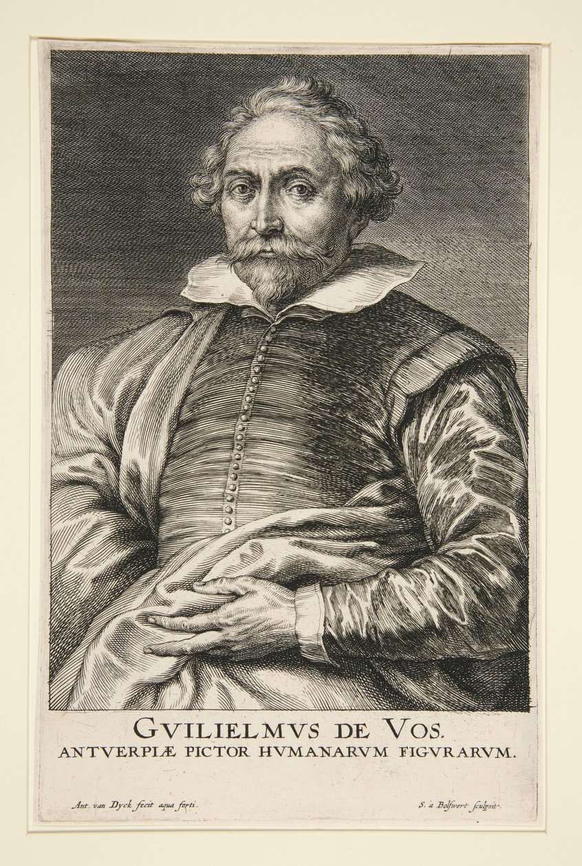 Porträt von William de Vos von Schelte Adams Bolswert