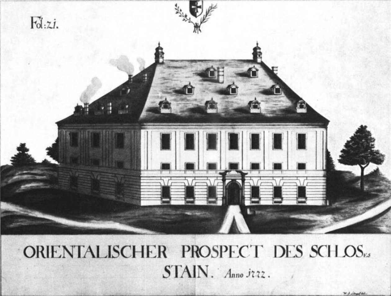 Schloss Stein aus dem Orientalischen Prospekt (1772) von Schnepf von Schnepf