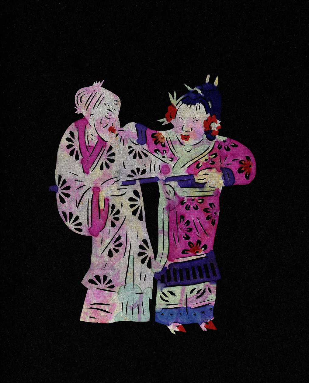 Paar mit alter Frau und jungem Mädchen von School Chinese