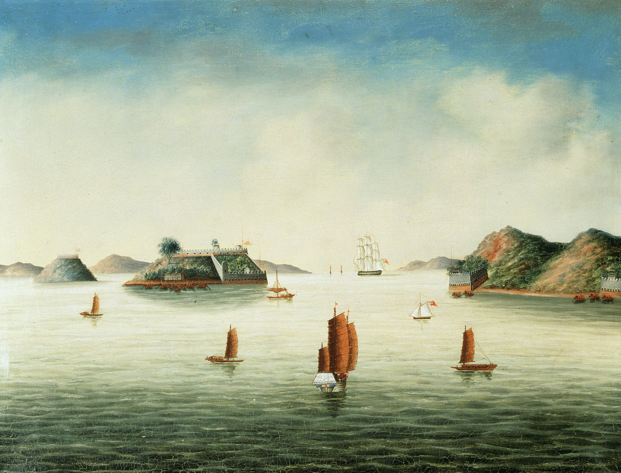 Ansicht des Kanton-Gebiets, um 1850 von School Chinese