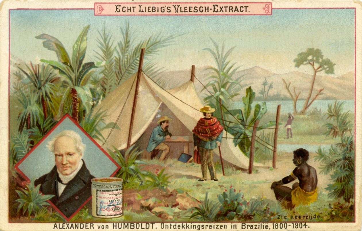 Alexander von Humboldts Entdeckungsreise, Liebig-Karte (Druck) von School Dutch