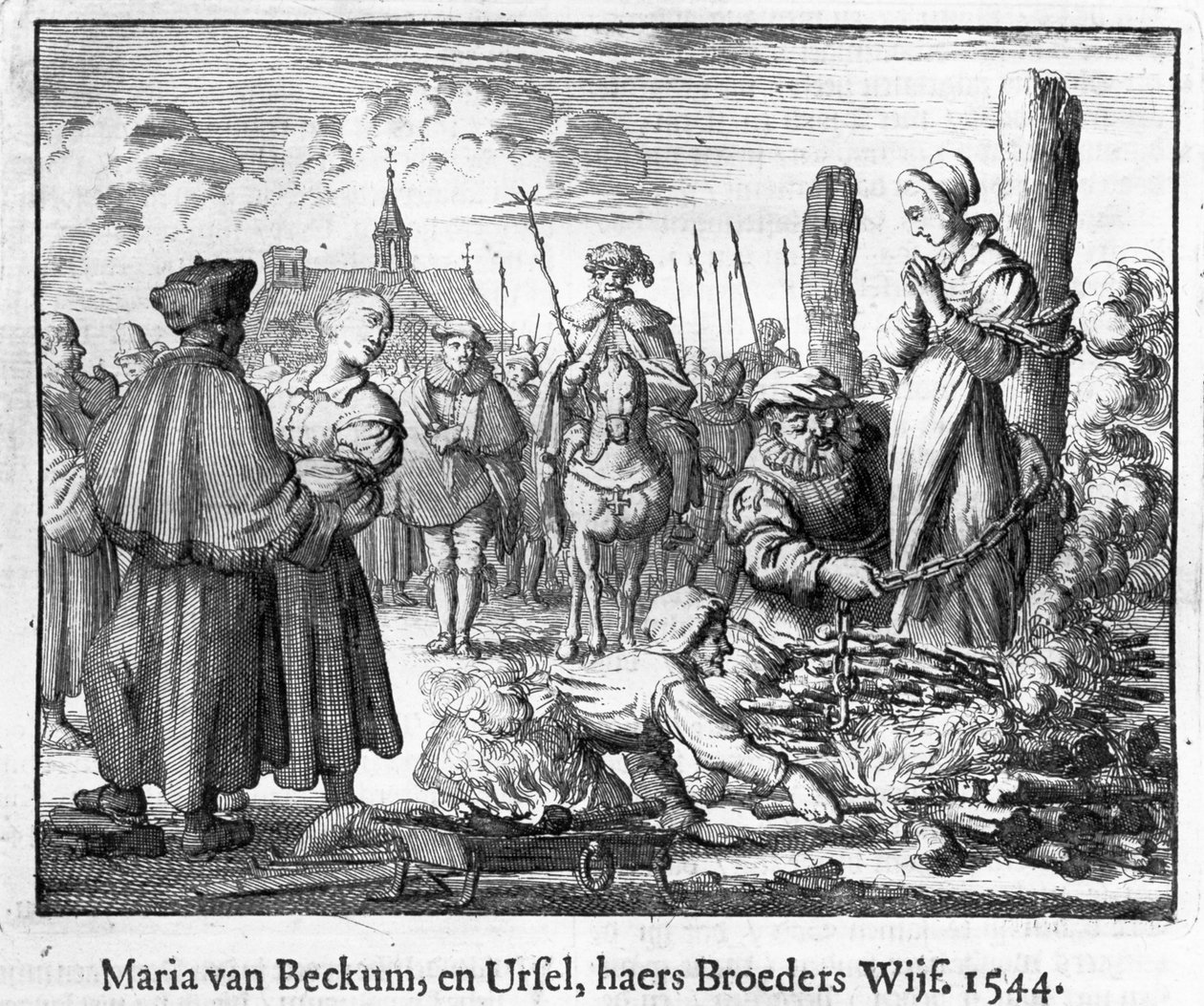 Verbrennung von Maria und Ursula van Beckum, Deventer von School Dutch