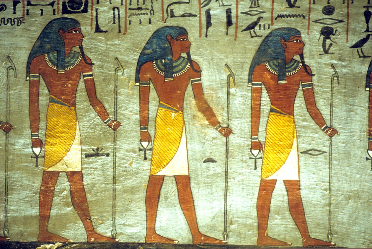 Altes Ägypten, Malerei, Grab von Ramses I., Theben, Götter der Unterwelt von School Egyptian