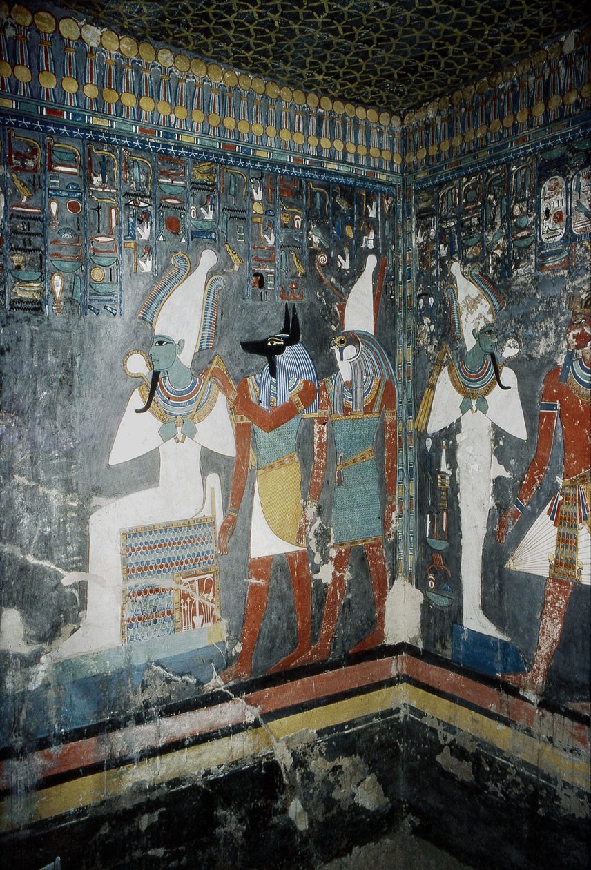 Luxor, Theben: Tal der Könige, Grab von Horemheb (-1343 - -1314), ägyptischer Pharao, auf dem die Göttin Isis erscheint von School Egyptian