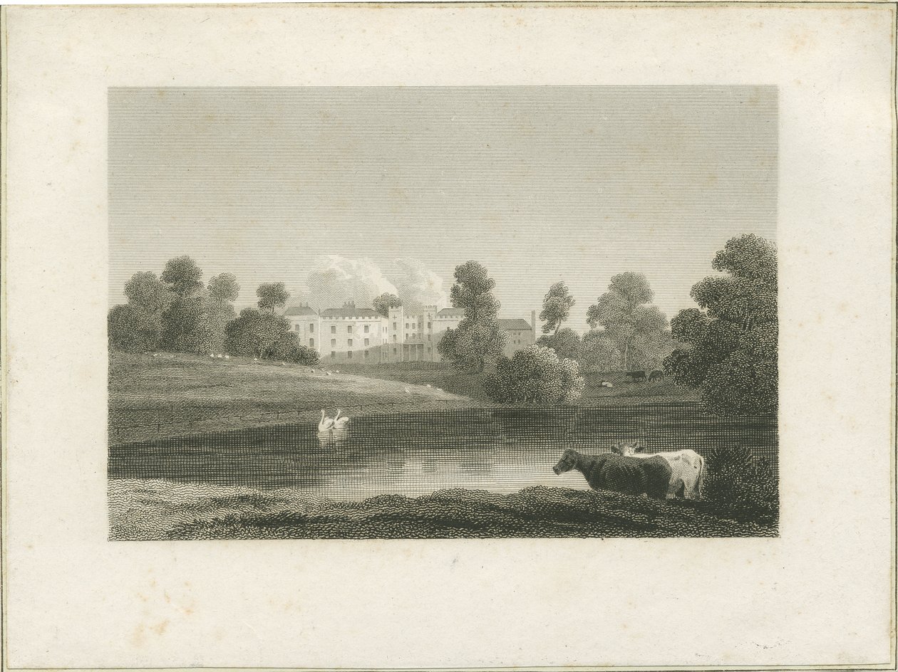 Enville Hall: Gravur von School English