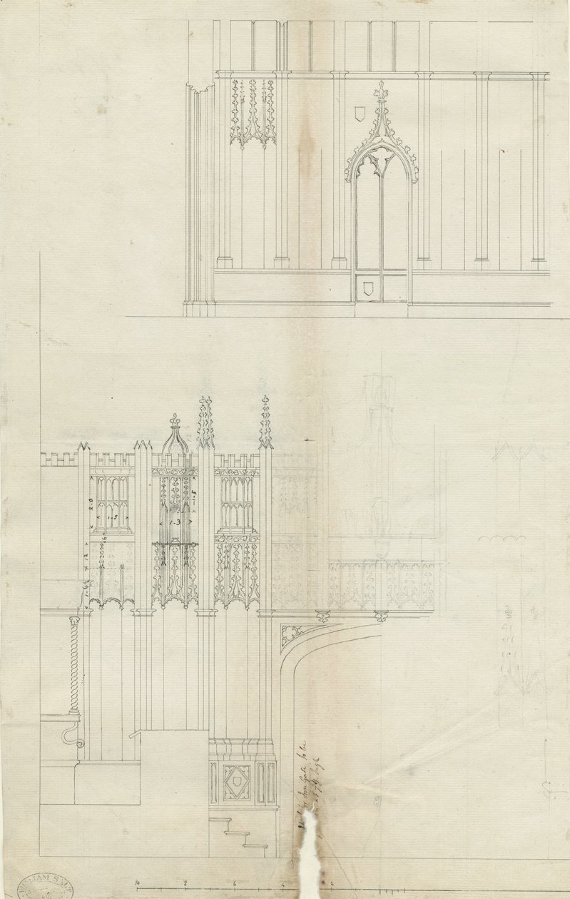 Innenraum der Lichfield Kathedrale - Westende des Chors von School English