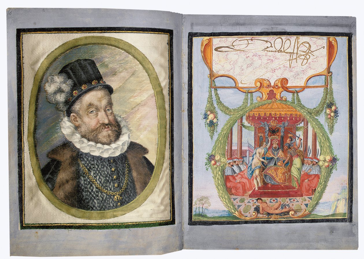 Seiten aus dem Album Amicorum von Philipp Hainhofer von School European