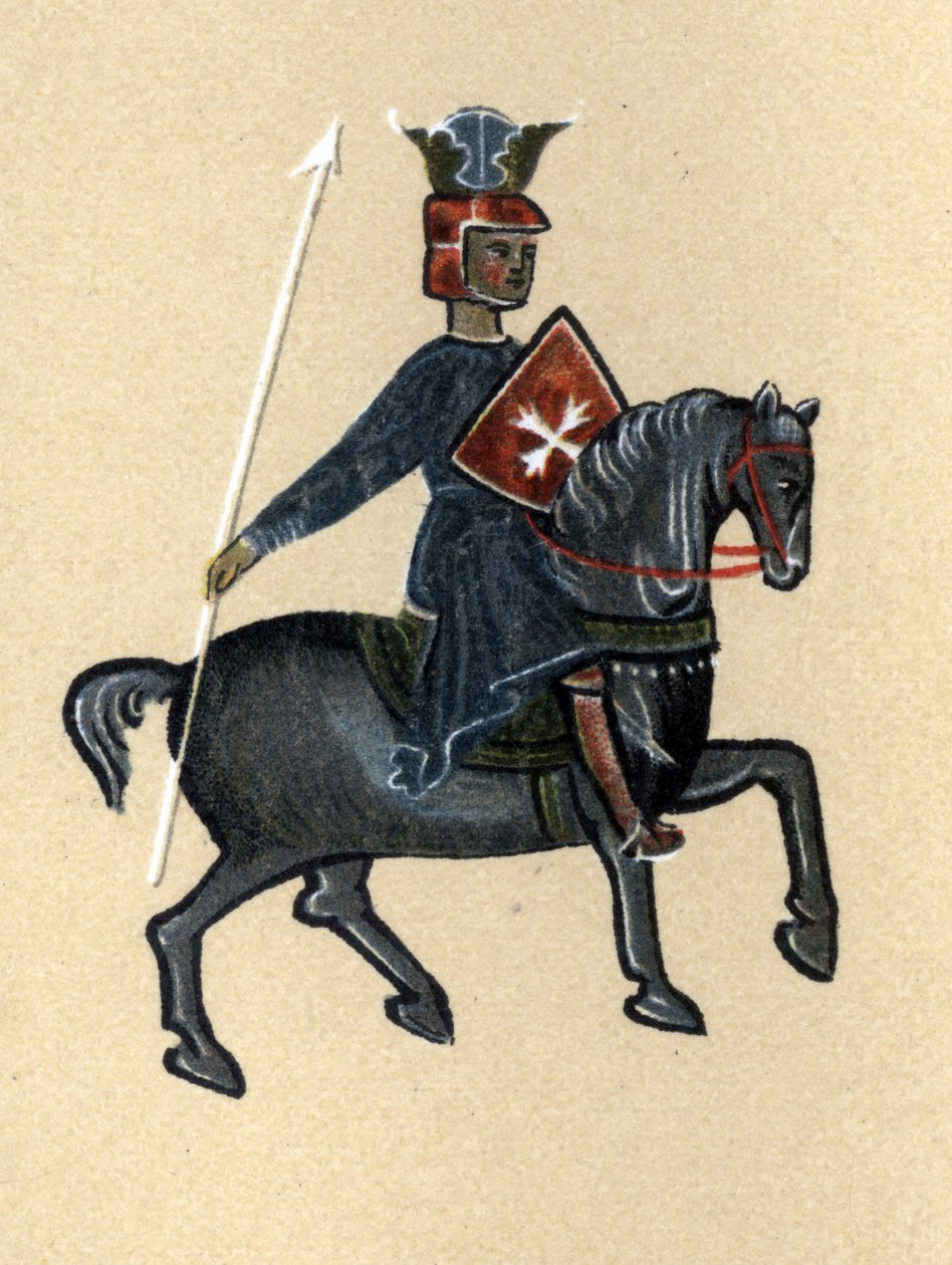 Ein Troubadour des Mittelalters, Illustration aus 