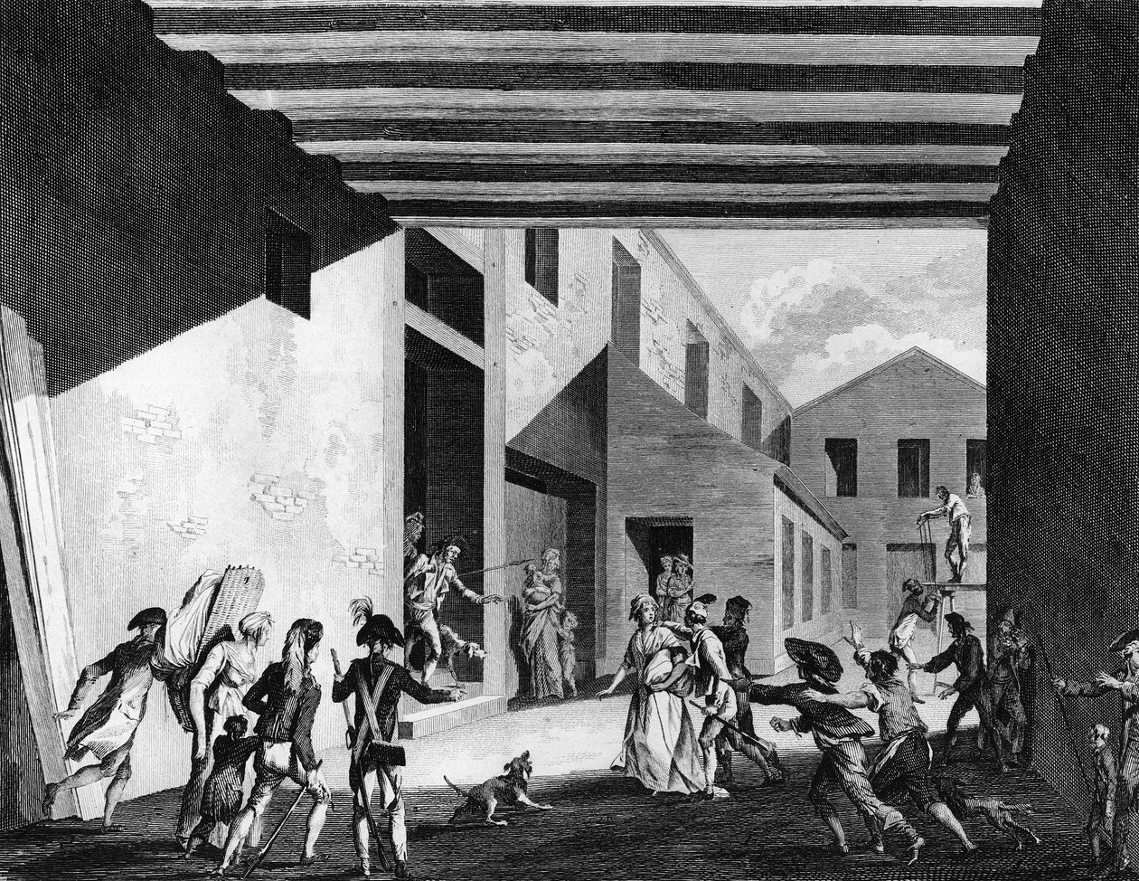 Französische Revolution und antirevolutionäre Bewegung: Verhaftung von Cécile Renaud (oder Cécile Aimée Renault) von School French
