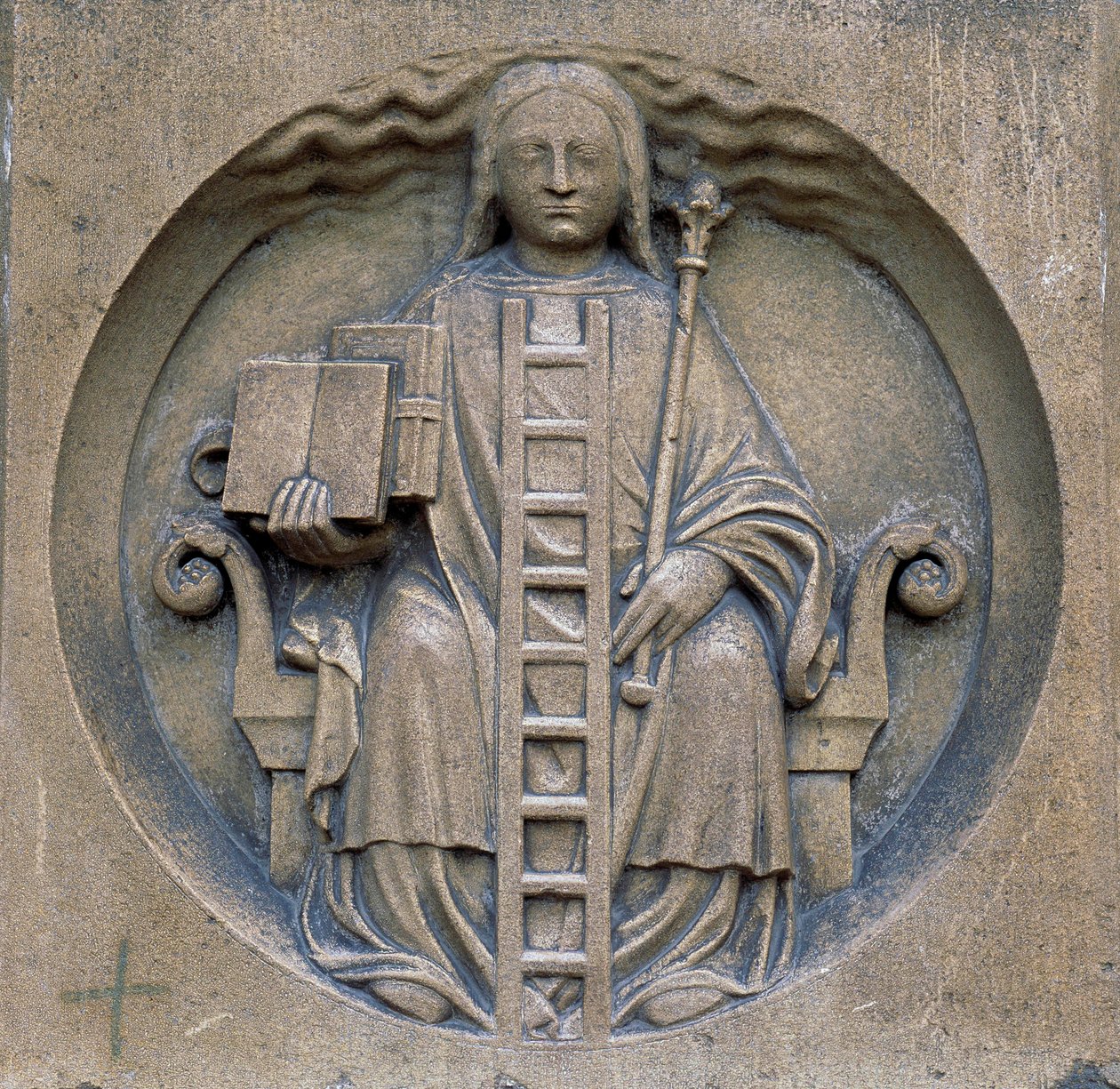 Gotische Kunst: Allegorie der Alchemie. Kathedrale Notre Dame (Notre-Dame) in Paris von School French