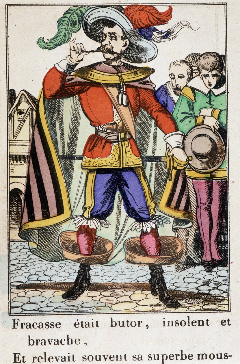 Le Capitaine Fracasse - Bild von Epinal „Fracasse war ein Tölpel...“ Roman von Theophile Gautier (1811-1872) von School French