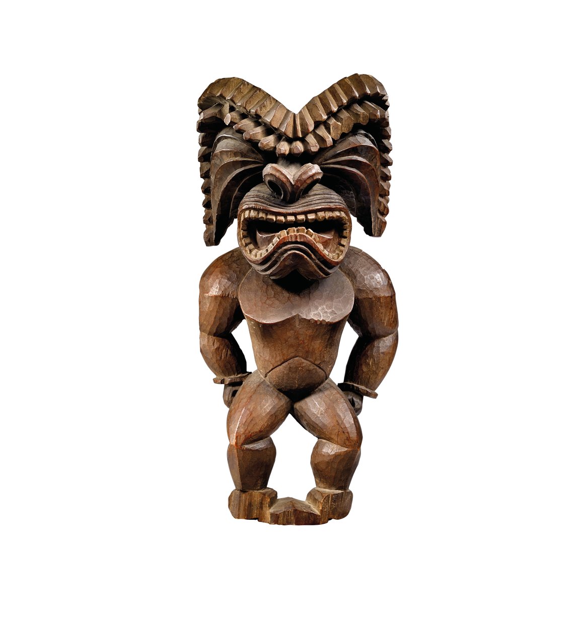 Hawaiianische Figur, Kona-Stil, Darstellung des Kriegsgottes Ku ka ’ili moku, ca. 1780-1820 von School Hawaiian