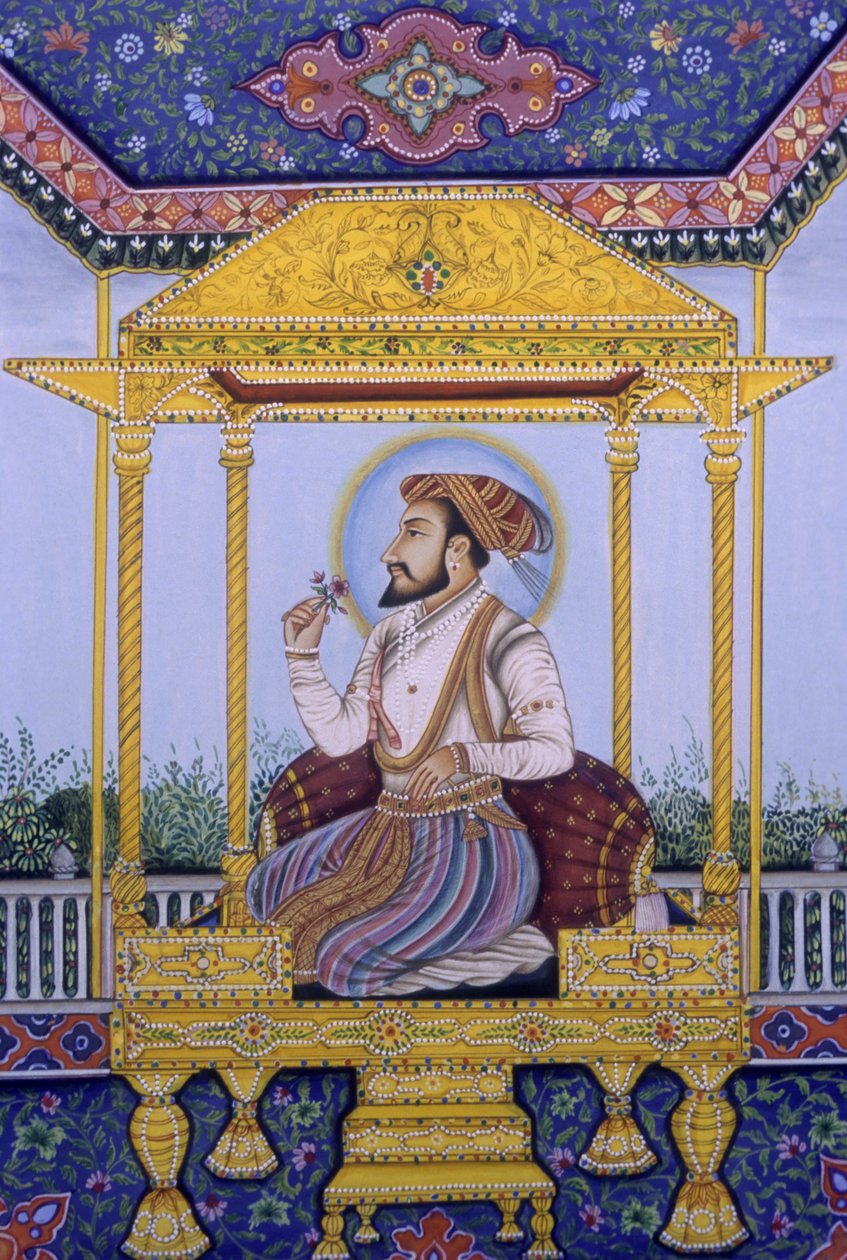 Mogulkaiser Shah Jahan Miniaturmalerei von School Indian