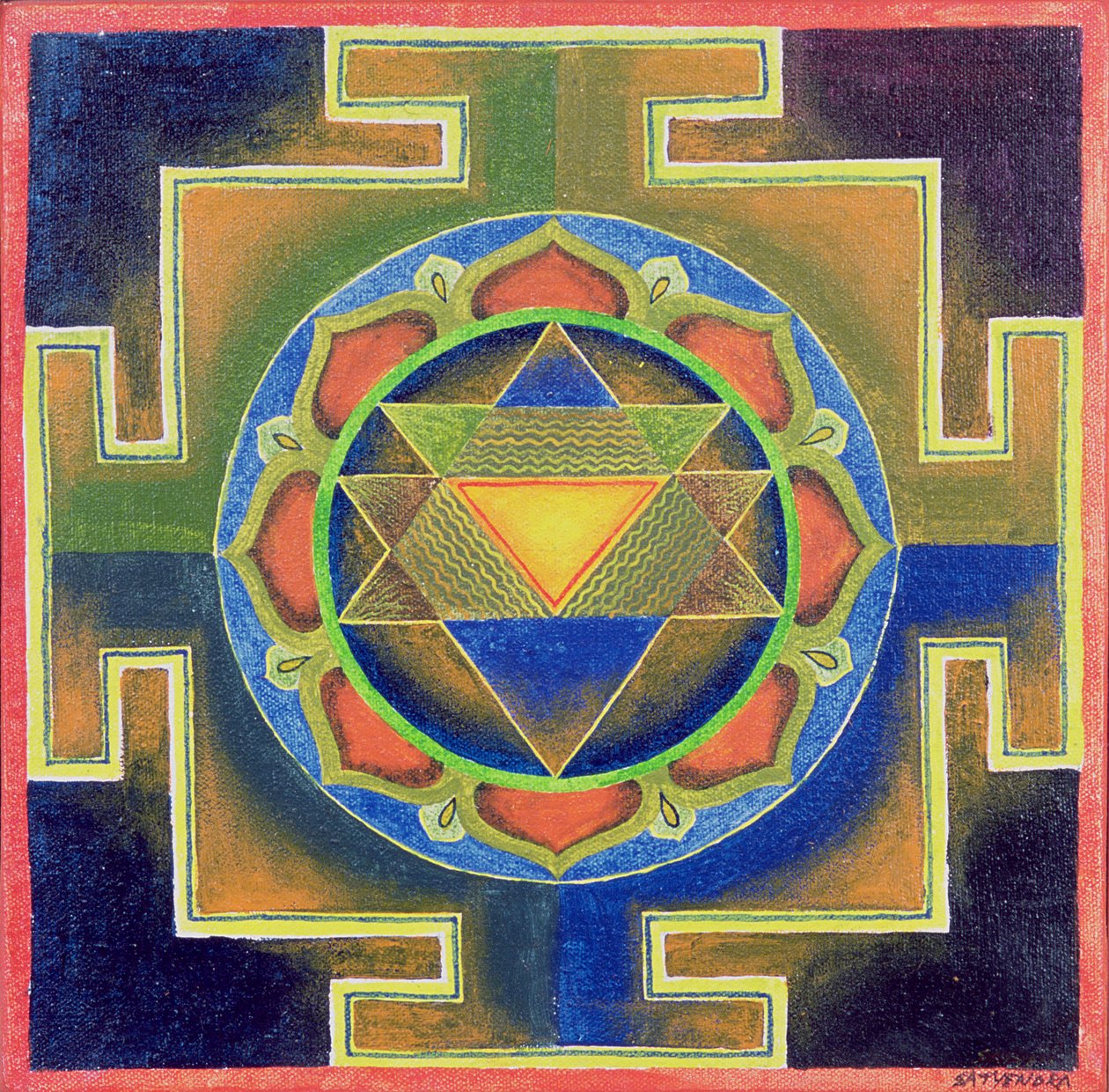 Yantra-Malerei von School Indian