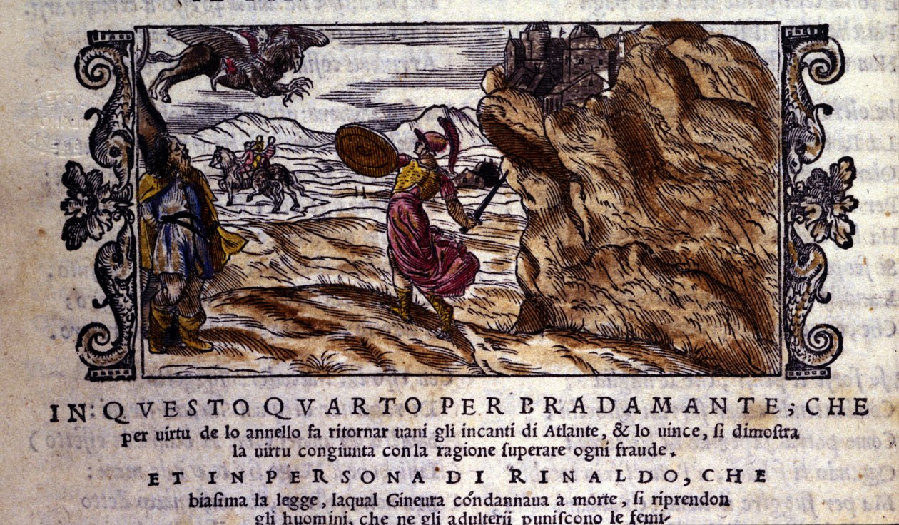 Bradamante entreißt Brunel ihren verzauberten Ring, dank dem sie die Macht von Atlante zerstört und Roger befreit von School Italian