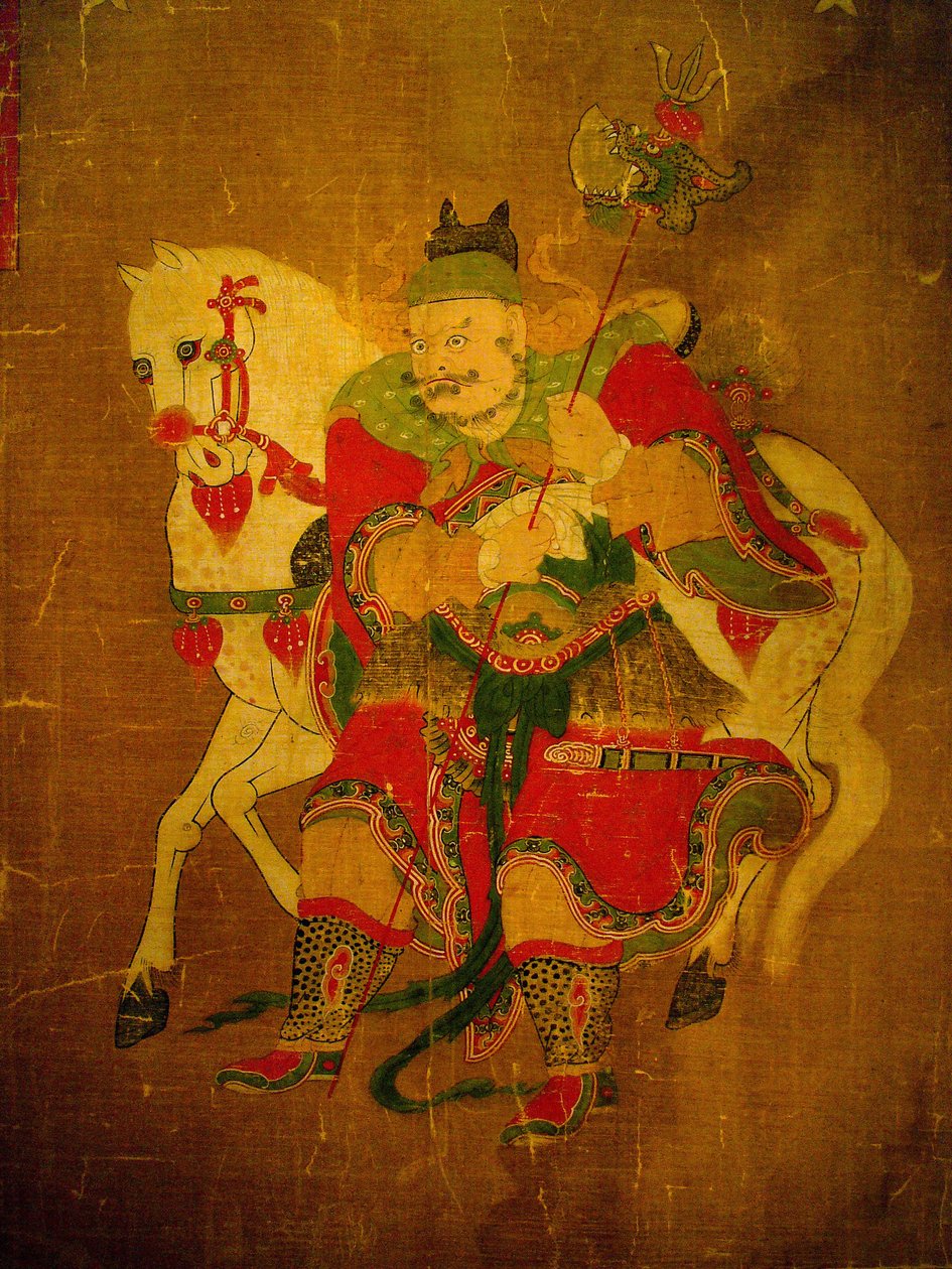 Bote der Hölle mit Pferd, Malerei auf Hanfrolle, Joseon-Periode, Korea. Nationalmuseum Seoul, Republik Korea von School Korean