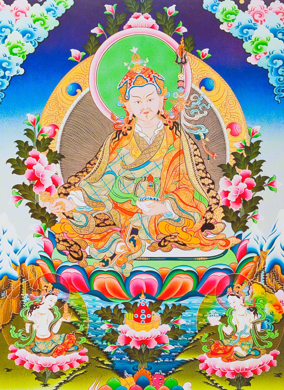 Bildnis von Padmasambhava, dem vergöttlichten Apostel des tibetischen Tantrismus von School Nepalese