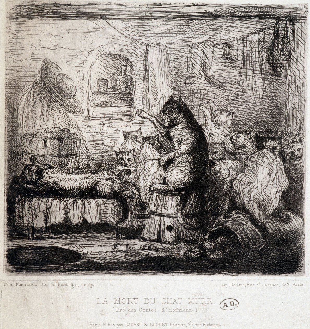 Der Tod der Katze Murr (aus Hoffmanns Erzählungen) - Zeichnung, Portugal von School Portuguese