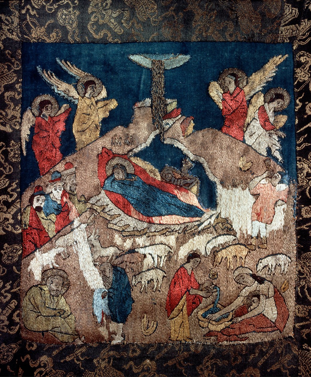 Die Geburt Christi (Detail) von School Russian
