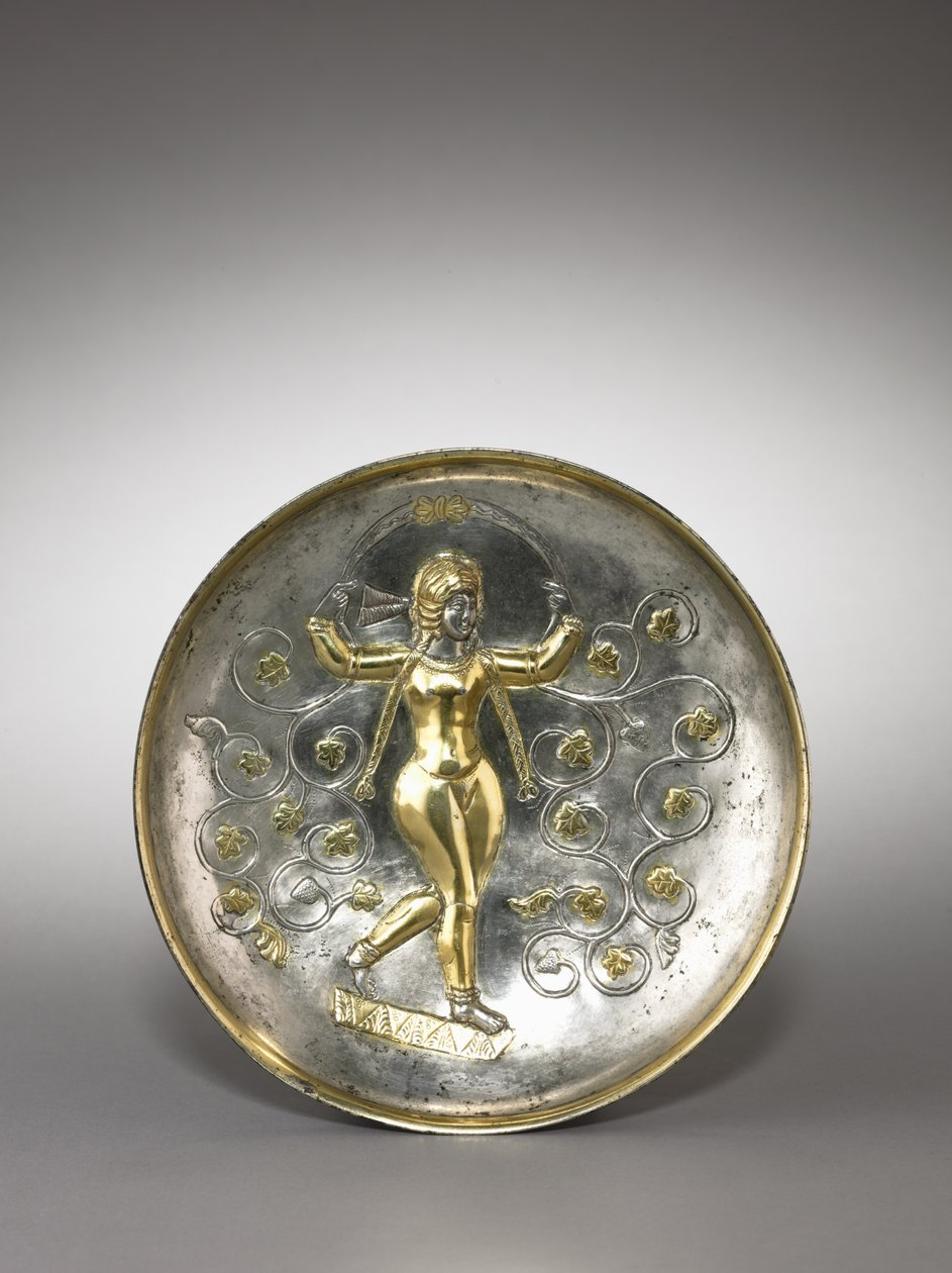Schale: Die Göttin Anahita, 400-600 von School Sasanian
