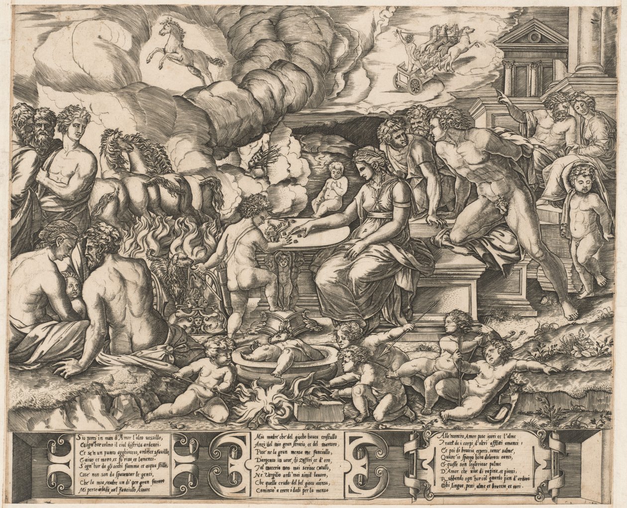 Allegorie der Liebe von School of Marcantonio Raimondi, after Baccio Bandinelli