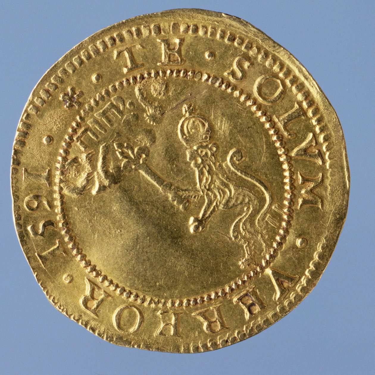 4-Pfund-Schottland (Hutstück) von James I., Münzstätte Edinburgh, 1591 (Rückseite) (Gold) von Scottish School