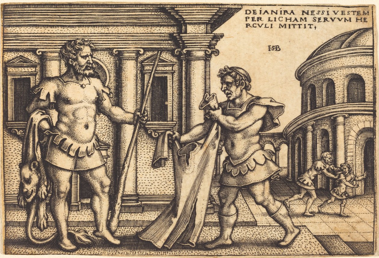 Lycus bringt das Gewand des Nessus zu Herkules von Sebald Beham