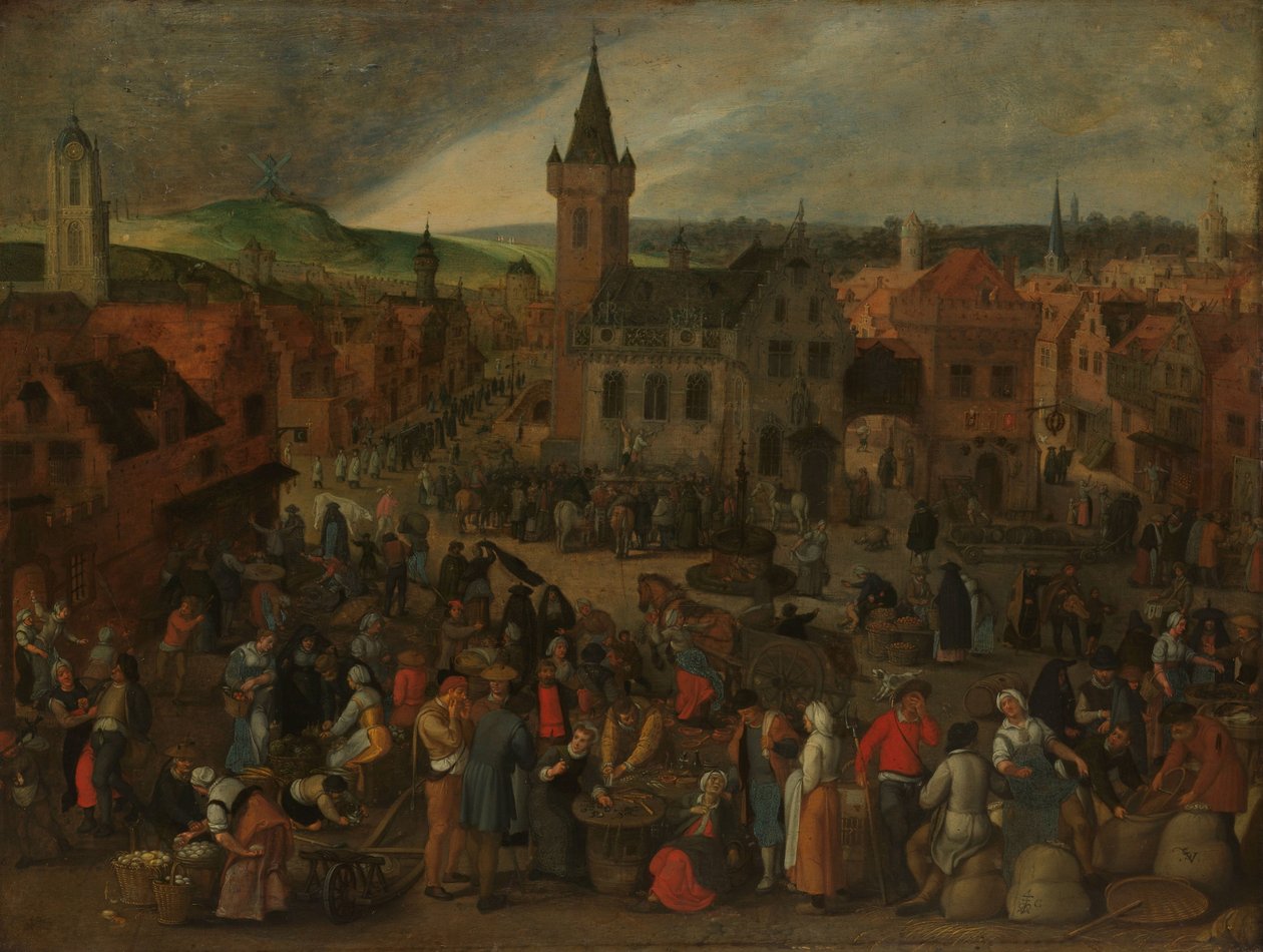 Markttag in einer flämischen Stadt von Sebastiaen Vrancx