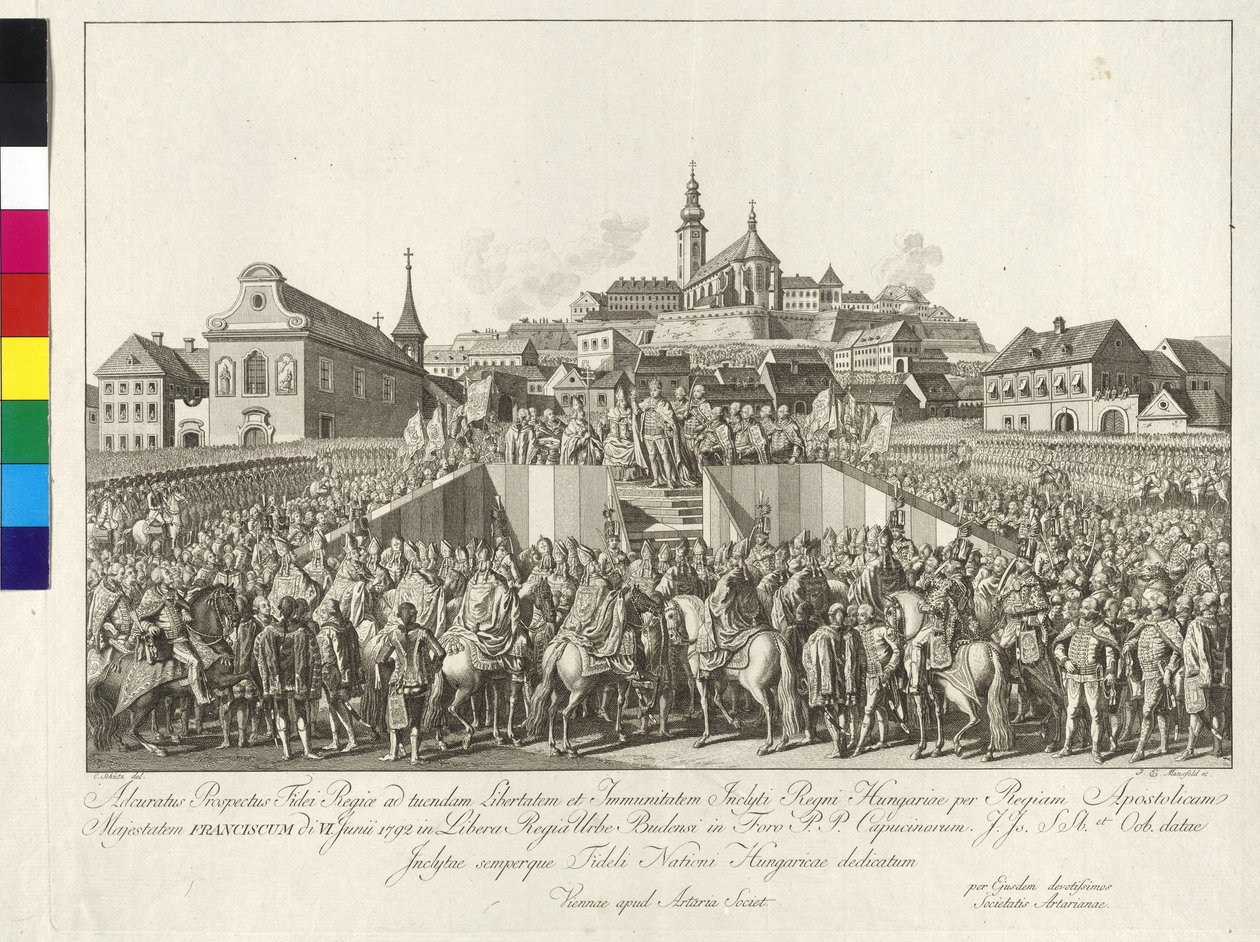 Krönung von Kaiser Franz II. zum König von Ungarn in Budapest am 6. Juni 1792 von Sebastian Mansfeld