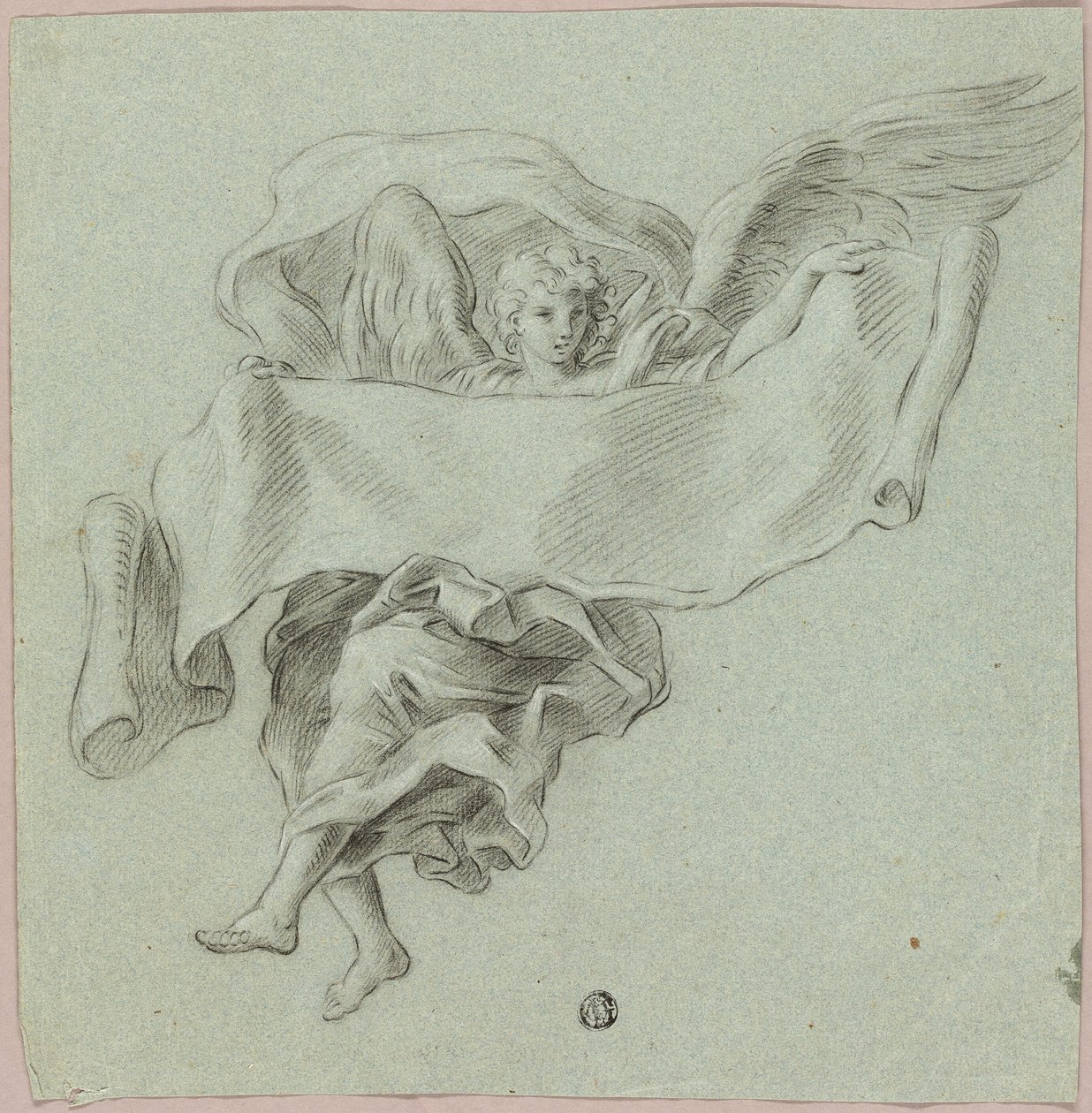 Engel mit Putti, die ein Objekt tragen von Sebastiano Conca