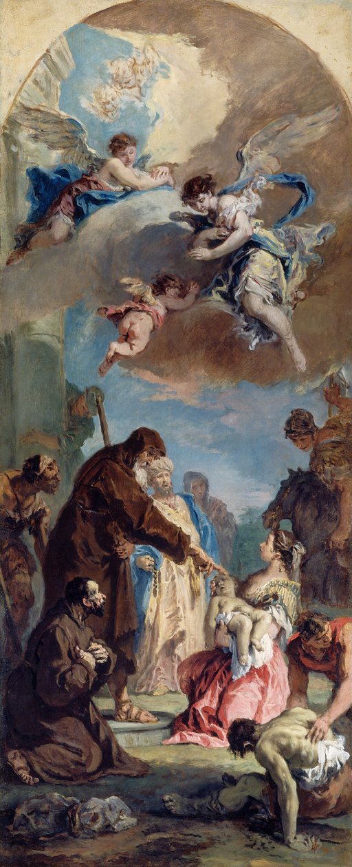 Ein Wunder des Heiligen Franz von Paola, 1733 von Sebastiano Ricci