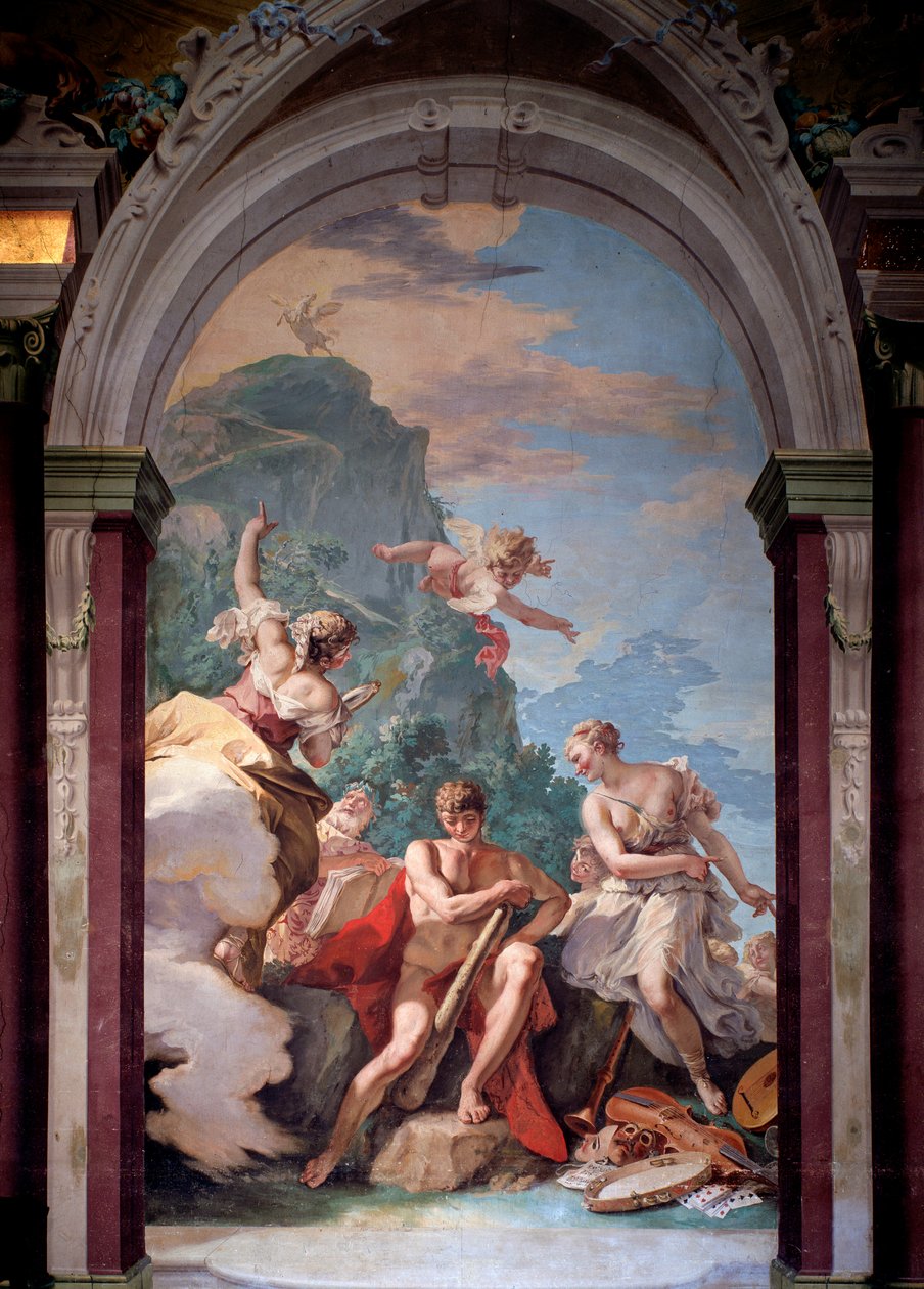 Herkules an der Weggabelung zwischen Laster und Tugend von Sebastiano Ricci
