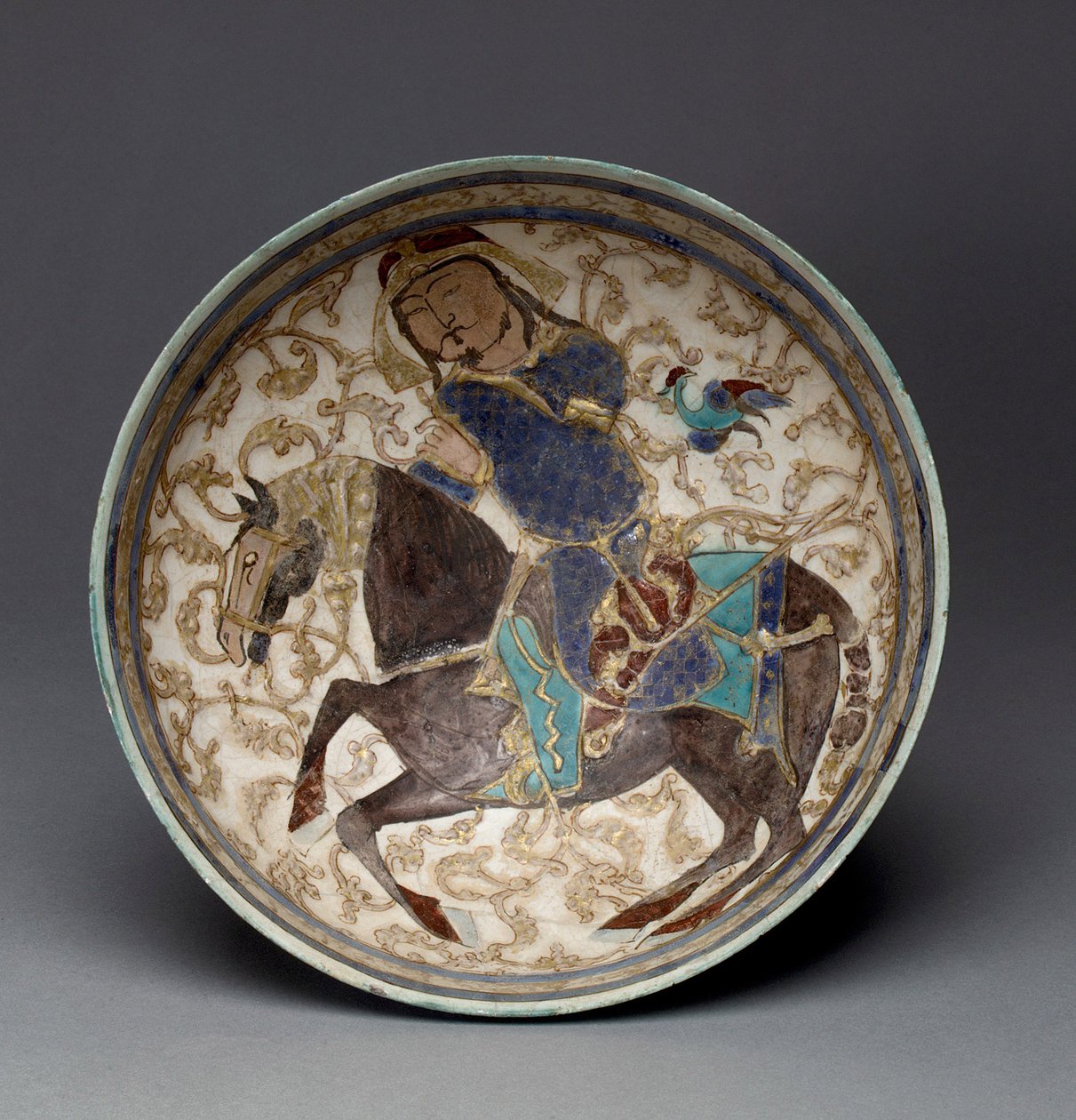 Schale mit Prinz zu Pferd aus Iran von Seljuq Dynasty Seljuq Dynasty
