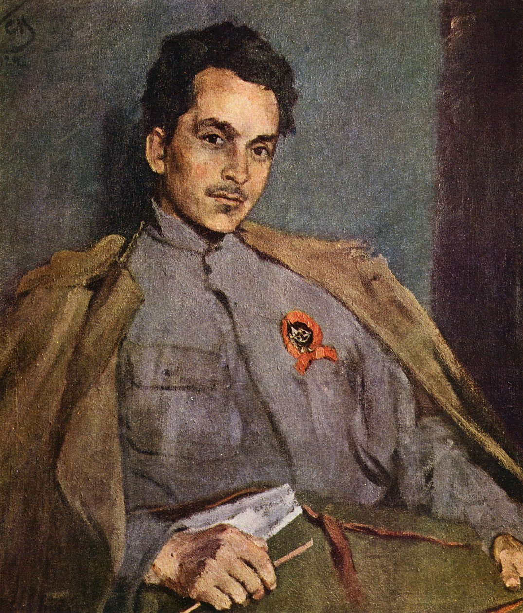 Porträt des Schriftstellers D.A. Furmanov von Sergei Vasilievich Malyutin